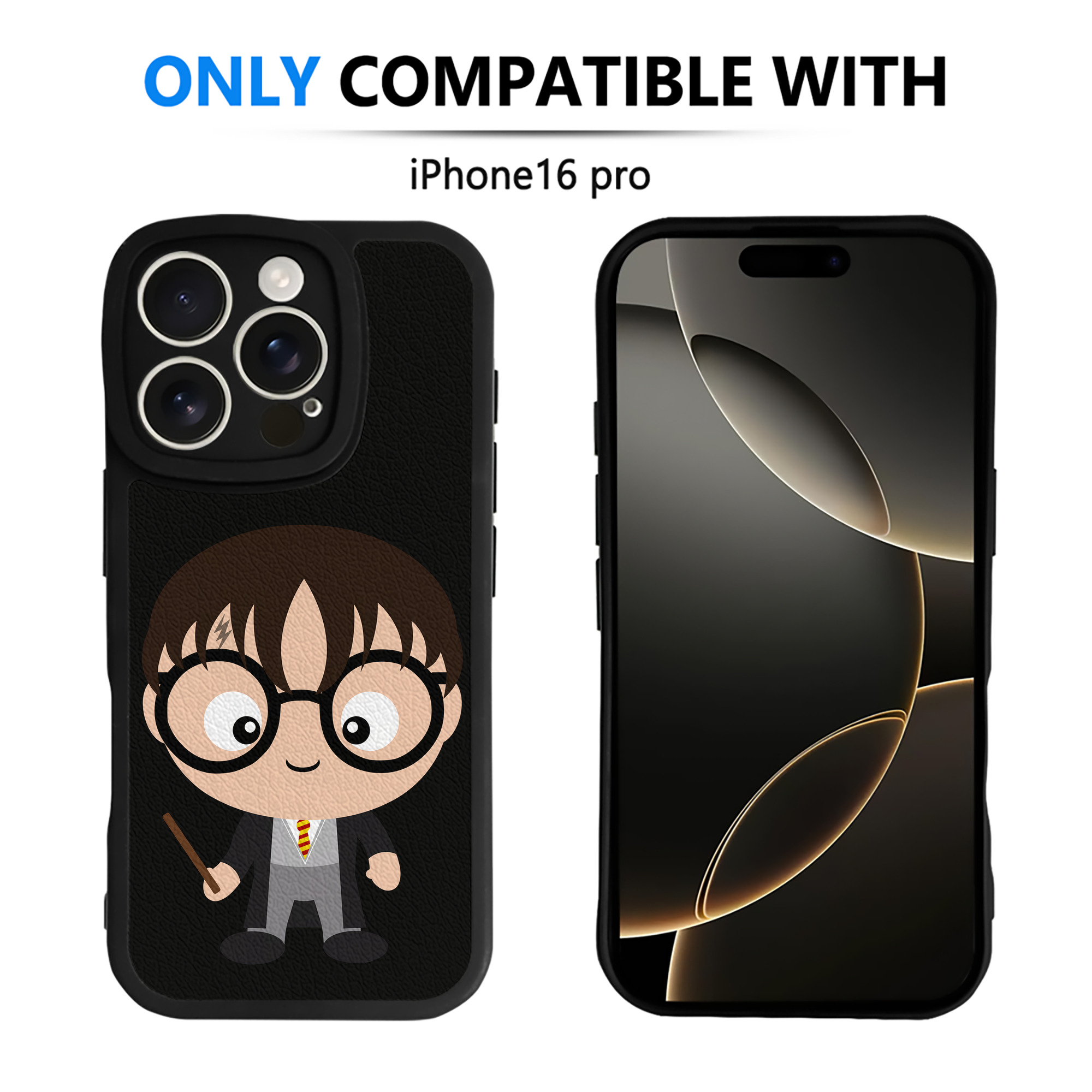 （画像用） Harry Potter ハリー・ポッターシリーズ 【iPhone 16シリーズ対応】シリコンスマホケース（レザー調） 材質：シリコン